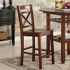 Simple Relax Set of 2 Wooden Counter Height Chairs - 2 of 4