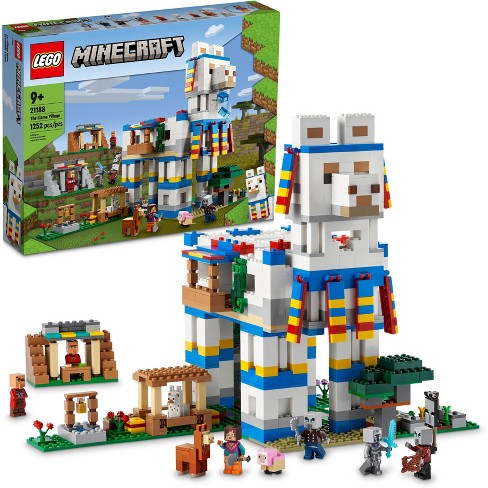 sum sæt teleskop Lego Minecraft The Llama Village Animal House Toy 21188 : Target