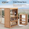 VINGLI 5 Piece Patio Wicker Bar Set, Outdoor Bar Height Table & 4 Rattan Bar Stool Chairs Outdoor Dining Bistro Set for Backyard, Balcony, and Pool - 4 of 4