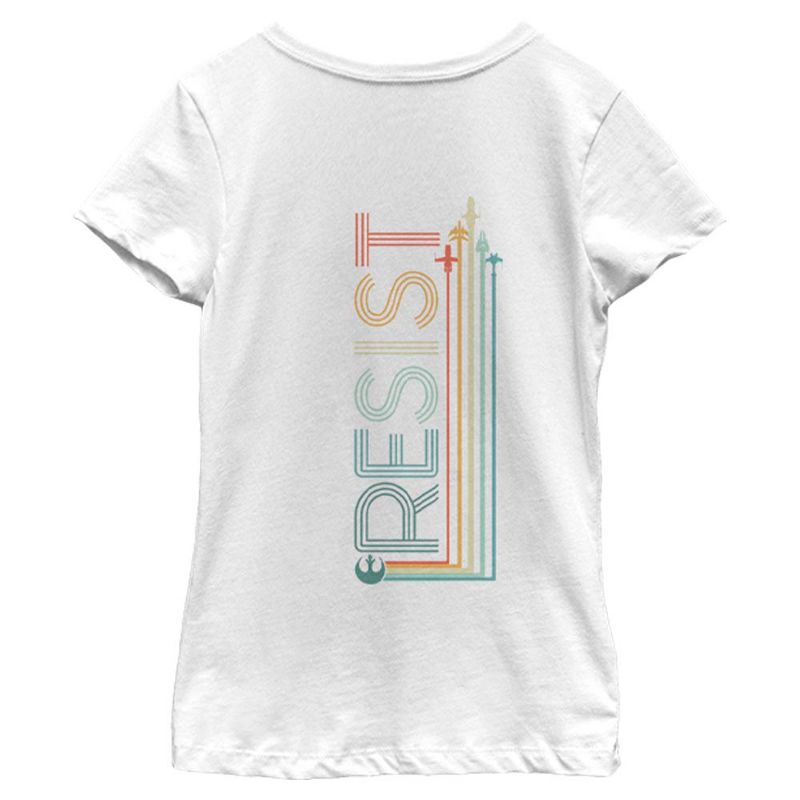 Girl's Star Wars Resistance Rainbow Rebel Symbol T-Shirt, 2 of 5