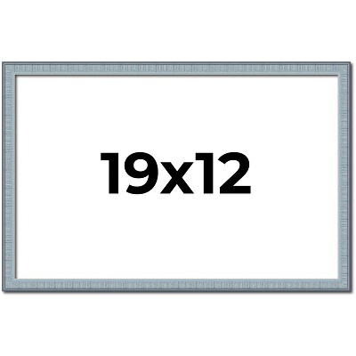 PosterPalooza | Textured Blue Picture Frame - UV Acrylic, Backing Board, Hanging Hardware Included