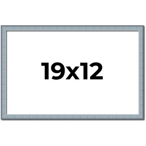 PosterPalooza | Textured Blue Picture Frame - UV Acrylic, Backing Board, Hanging Hardware Included - 1 of 4