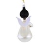 Italian Ornaments 4.0 Inch Angel In White With Book Dark Skin Baby Baptism Ornament Tree Ornaments - 3 of 3