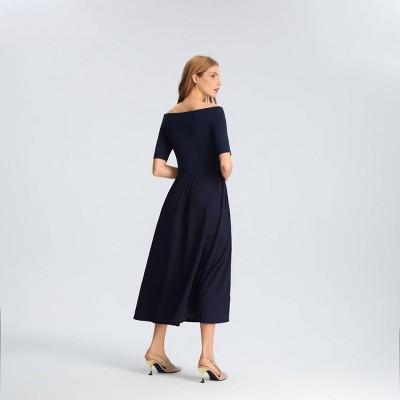 Women Raglan Short Sleeve Twofer Midi A-Line Dress – A New Day