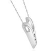 Pompeii3 1/2Ct Three Stone Round Cut Diamond Pendant 14k White Gold Necklace & Chain - 2 of 4