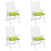 vidaXL Chair Cushion Non Slip Outdoor Patio Seat Cushion Pad Oxford Fabric - Bright Green 19.7" x 19.7" x 2.8" 4-Pack - 4 of 4