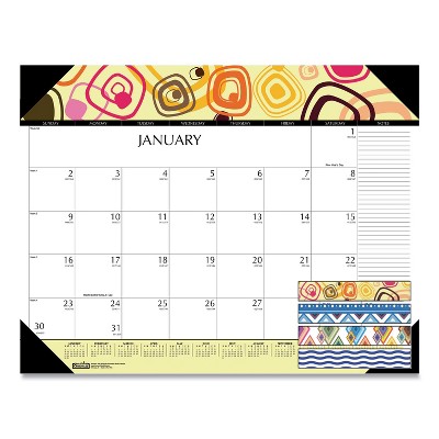 House of Doolittle 100% Recycled Geometric Desk Pad Calendar 22 x 17 2022 149