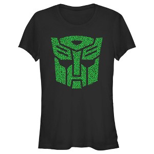 Juniors Womens Transformers St. Patrick's Day Cloverfield Autobot Logo T-Shirt - 1 of 4