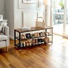 3-Tier Shoe Rack, Shelf Storage Bench with Metal Mesh Shelves and Seat, Free Standing Shoe Organizer for Entryway, 11.8 x 39.4 x 17.7 Inches - 4 of 4