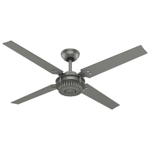 54 Chronicle Matte Silver Ceiling Fan With Wall Control Hunter Fan