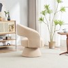 Swivel Accent Chair Armchair, Round Barrel Chair in Fabric for Living Room Bedroom - 2 of 4