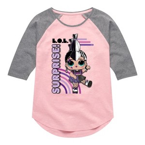 Girls' - LOL Surprise! - Roadie Shirt Tail Raglan Graphic T-shirt - 1 of 3
