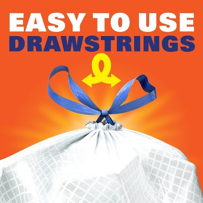 Hefty Ultra Strong Tall Kitchen Drawstring Trash Bags - Clean Burst Scent - 13gal - 50ct