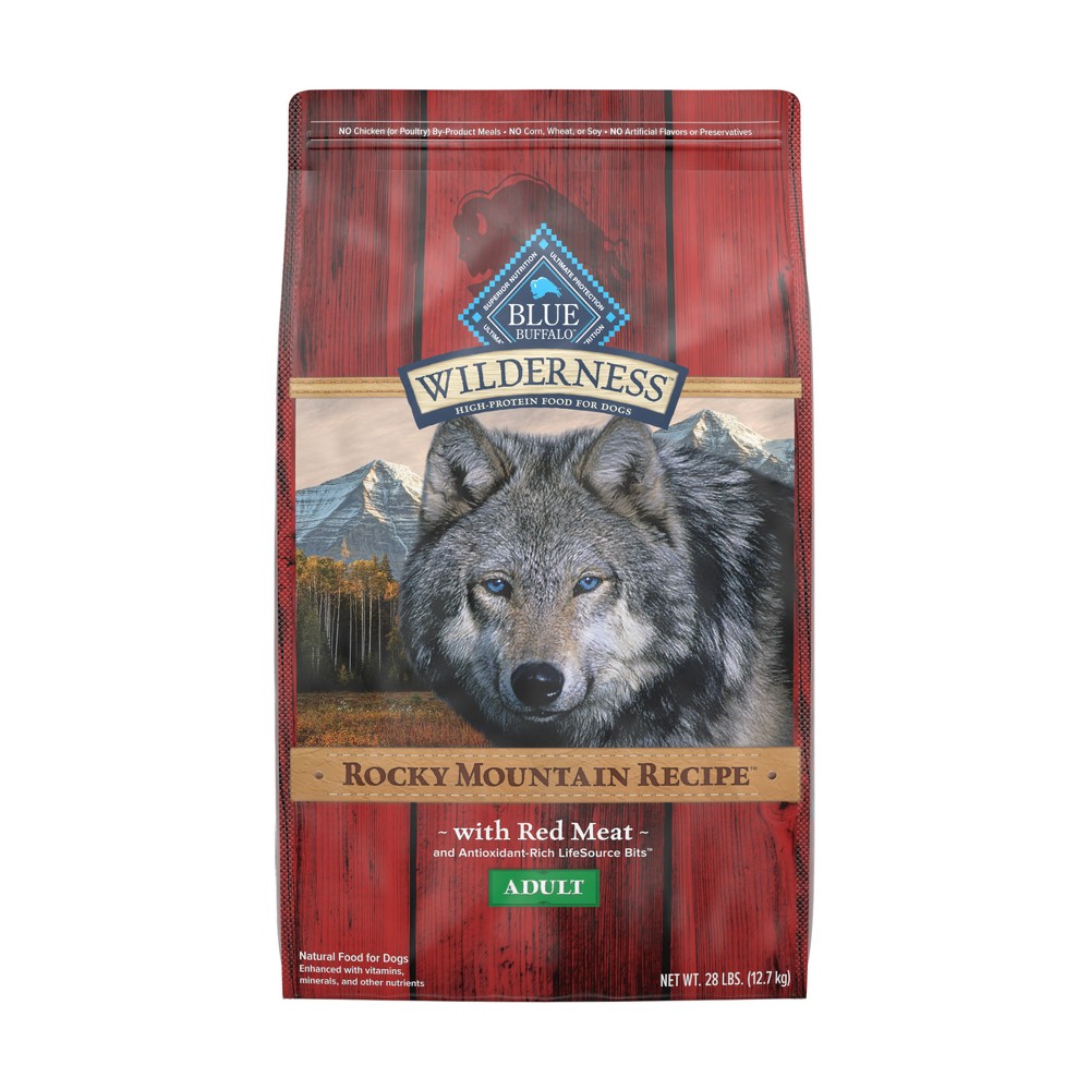 Photos - Dog Food Blue Buffalo Wilderness Adult Dry  with Beef Flavored - 28lbs 