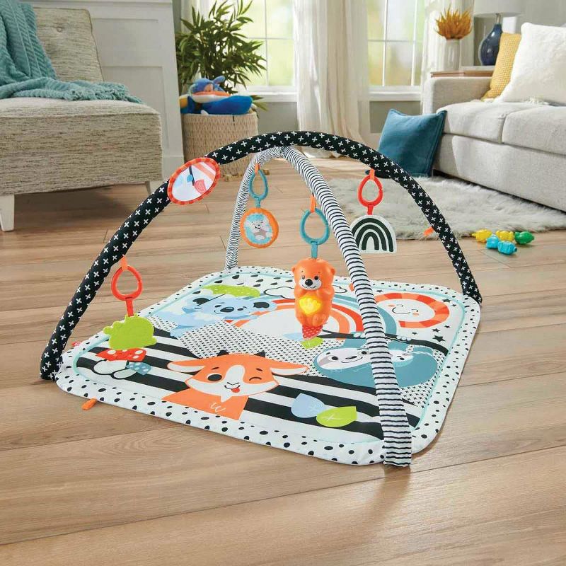 Fisher-Price 3-in-1 Music, Glow and Grow Gym Activity Play Mat, 2 of 7