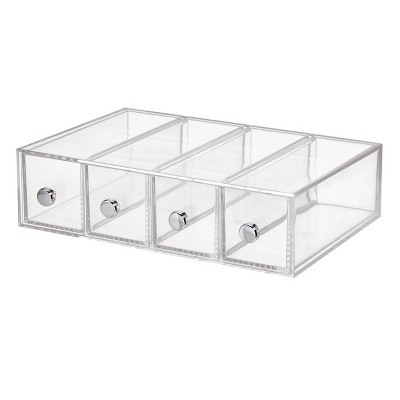 Idesign Plastic 4-drawer Tower Desk Organization Set - Clear : Target