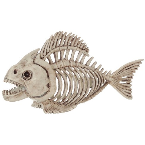Seasons Usa Fish Skeleton Halloween Decoration - 10.5 In - Off