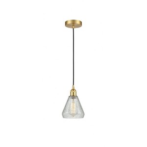 Conesus - 1 Light Cord Hung Mini Pendant In Industrial Style-10.75 Inches Tall and 6 Inches Wide - 1 of 1