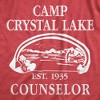 Mens Camp Crystal Lake T shirt Funny Graphic Camping Vintage Adult Novelty Tees - Crazy Dog Men's T Shirt - 2 of 4