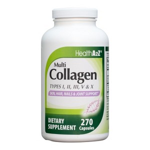 HealthA2Z® - Multi Collagen Pills Types I II III V X - 270 Capsules - 1 of 4