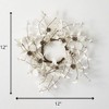 Sullivans Artificial White Eucalyptus Cone Mini Accent Wreath White 12"H - 3 of 3