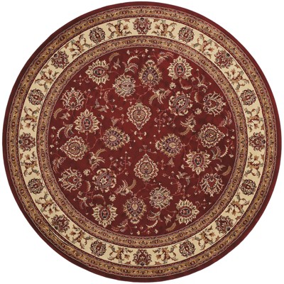 Oriental Weavers Ariana 117C3 Red/ Ivory Indoor Area Rug - 6' Round