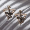 SOHI Women's Geometric Snake Drop Earrings - 2 of 4