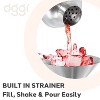 Oggi 26oz Classic Cocktail Shaker Stainless Steel and Black: Hand Wash, Multicolored, 11" Height, 5" Width, 0.94 lbs - 3 of 4