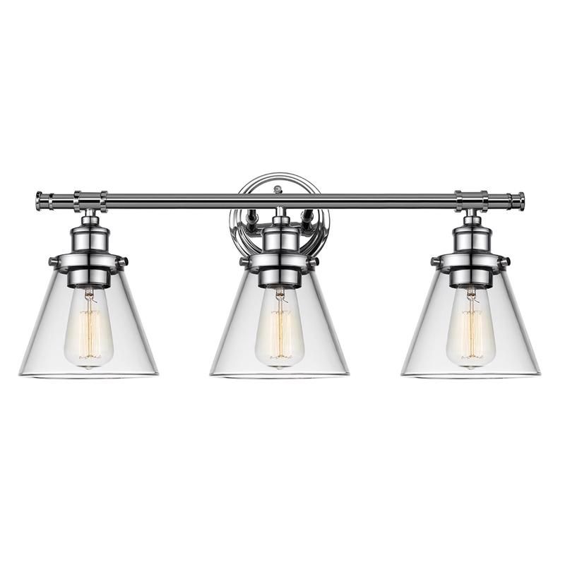 Globe Electric Parker 3-Light Chrome Wall Sconce, 1 of 2