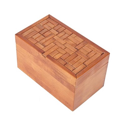Probe Hues Wooden Puzzle Box With Secret Storage