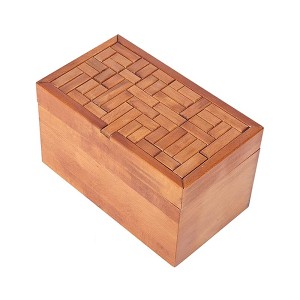 Probe Hues Wooden Puzzle Box With Secret Storage - 1 of 3