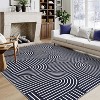 Modern Abstract Stripe Rug, Soft Low-Pile Washable Non-Slip Carpet for Living Room, Bedroom, Office - 2 of 4