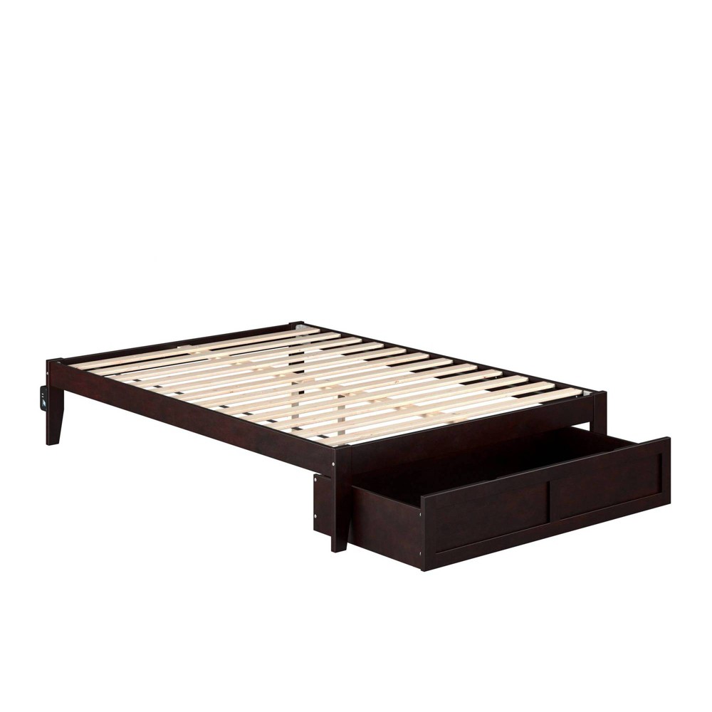 Photos - Bed Frame AFI Full Colorado Bed with Foot Drawer Espresso  