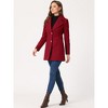 INSPIRE CHIC Women's Elegant Notched Lapel Button Single Breasted Winter Coat - 3 of 4