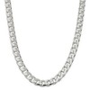 Black Bow Jewelry Men's 11mm Sterling Silver Solid D/C Domed Curb Chain Necklace - 2 of 4