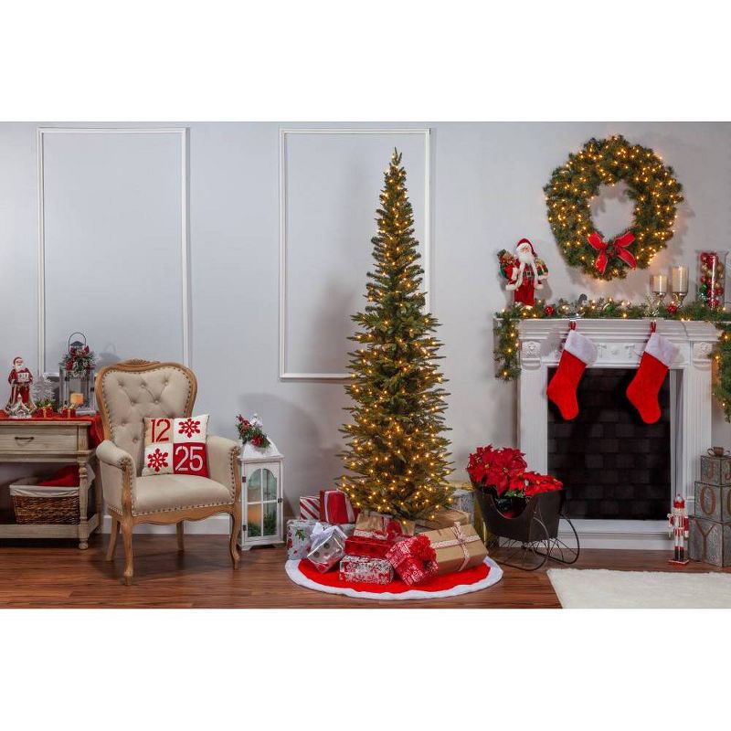 7.5ft Sterling Tree Company Natural Cut Slim Lincoln Pine Artificial Christmas Tree, 2 of 4
