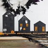 Transpac MDF Reversible Holiday House Set of 3 Freestanding Christmas Signs for Festive Home Decor - 3 of 4