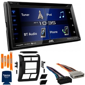 JVC Bundle - Dash Kit, Wiring Harness and Antenna Adaptor with JVC KW-V350BT 6.8" Multimedia Receiver, Compatible with Jeep Wrangler, 97-02 - 1 of 4