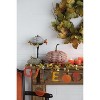Gulches Series Multicolored Shatterproof Grid Pumpkin Harvest Festival Ornament - 2 of 4