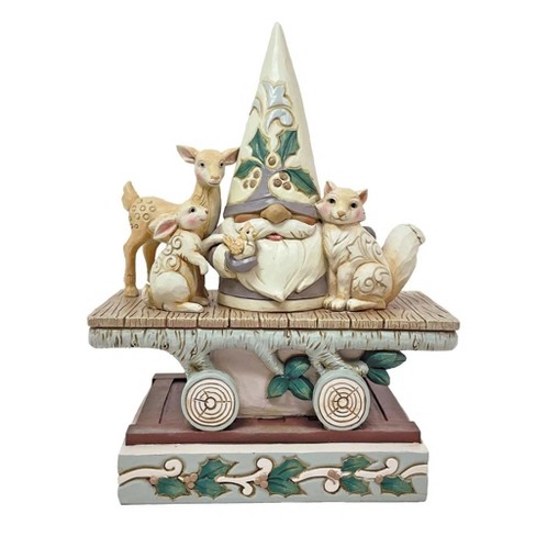 7.5H and 9H Sullivans Lighted Porcelain Gnome - Set of 2, White