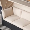 6PCS Outdoor Patio Furniture Sets Sectional Sofa Rattan Wicker Conversation Kits - 3 of 4
