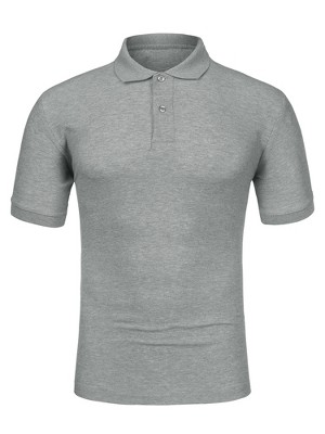 Lars Amadeus Men's Summer Solid Polo Shirts Short Sleeve Golf ...