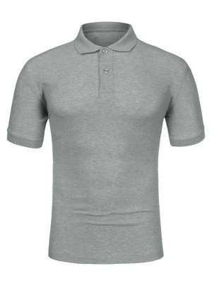 Lars Amadeus Men's Summer Solid Short Sleeve Golf Performance Polo T Shirts