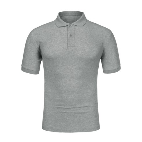 Lars Amadeus Men's Summer Solid Polo Shirts Short Sleeve Golf ...