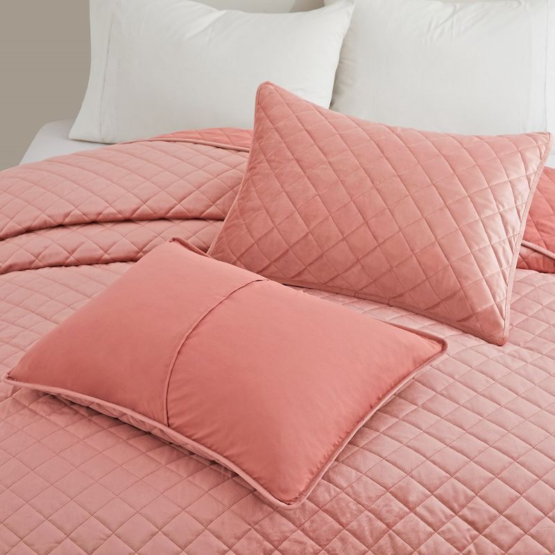 Peace Nest Premium Microfiber Ultra Soft Reversible Quilted Coverlet Set, 4 of 7