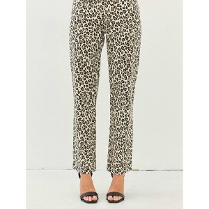 Women's Liza Leopard Cheetah Print Denim Pants - Idem Ditto - 1 of 4