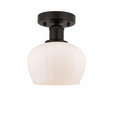 Fenton - 1 Light Semi-Flush Mount In Industrial Style-8.25 Inches Tall and 6.5 Inches Wide