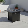 Kumasinova 30" Square Propane Fire Pit Table,40000 BTU Stainless Steel Patio Fireplace for 4-8 People for Backyard and BBQ Parties,Black - 4 of 4