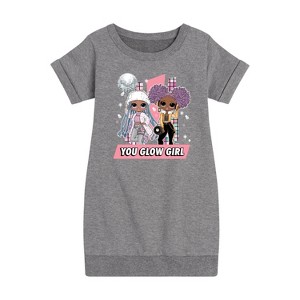 Girls' - LOL Surprise! - Winter Dolls Graphic Short Sleeve Fleece Dress - 1 of 4
