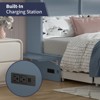 Mjkone Queen Murphy Bed Cabinet with Built-in Charging Station, Drawers, Folding Mattress for Bedroom Guest Room - 4 of 4